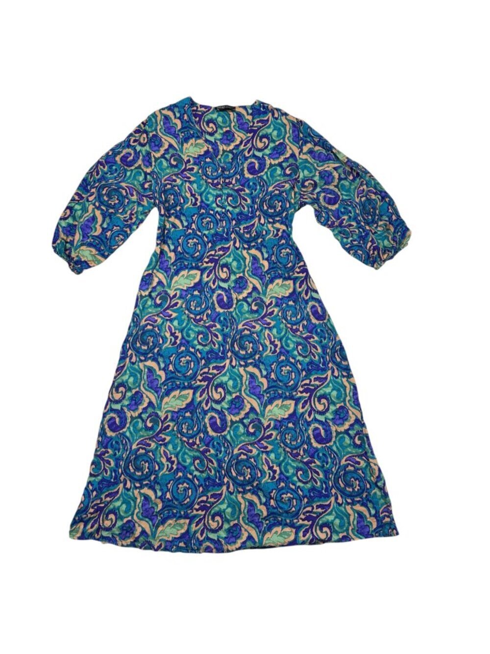 Marwa Rayon Vibrant Abstract Dress XL Lightweight Flowy Party